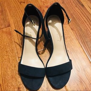 Navy Blue Heeled Sandals
